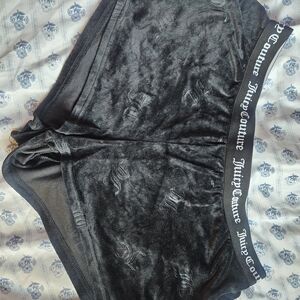 Juicy Couture Black Velour Lounge Shorts